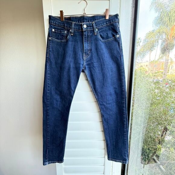 Levi's 512 Slim Tapered Fit Jeans in Dark Indigo size 31 L 30 - Picture 1 of 11